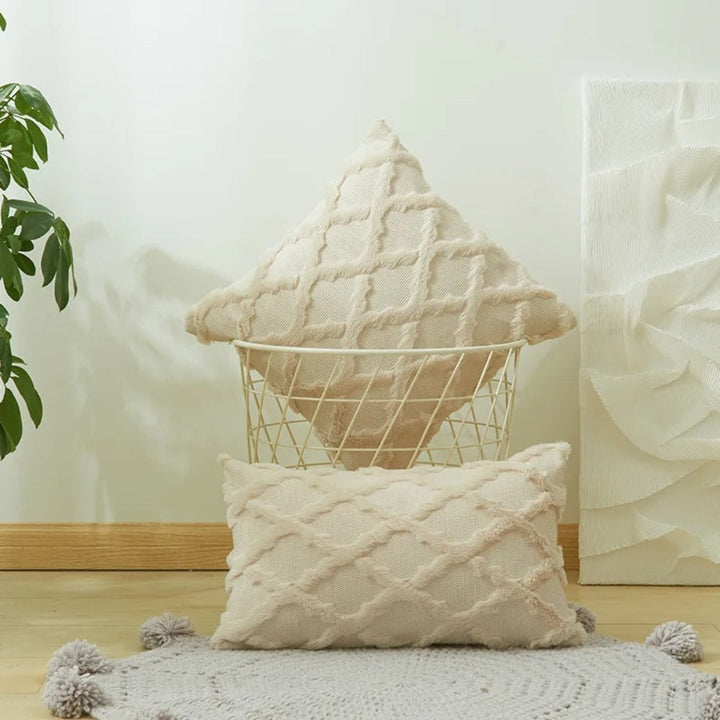 Gewebter Boho-Samt-Kissenbezug – Ansicht 13
