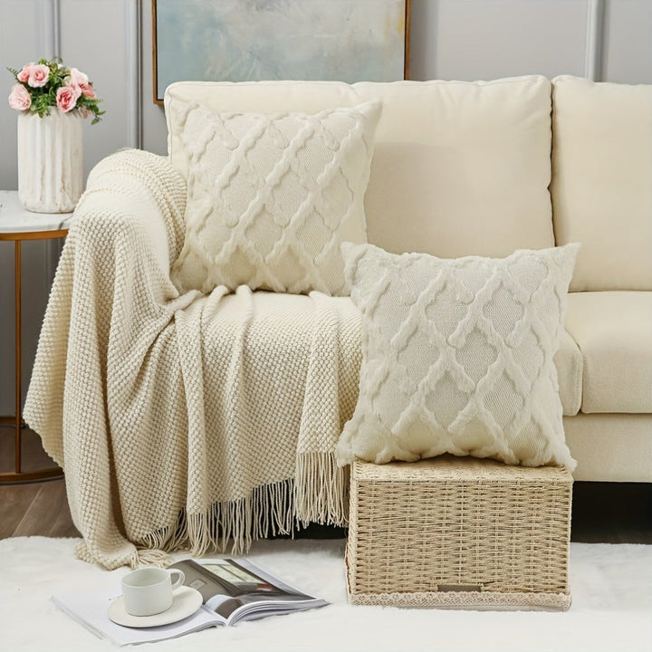Gewebter Boho-Samt-Kissenbezug – Ansicht 04