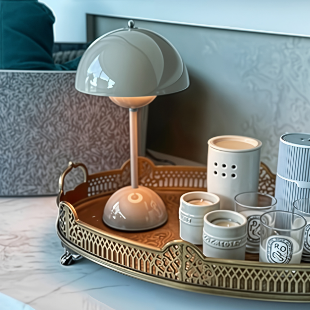 Nordévia™ | Retro Designer-Tischlampe Grau