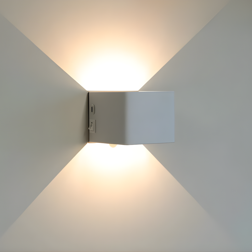 LED Wandleuchte Up & Down – Moderne Außen- & Innenwandleuchte, Warmweiß, Aluminium, Energiesparend