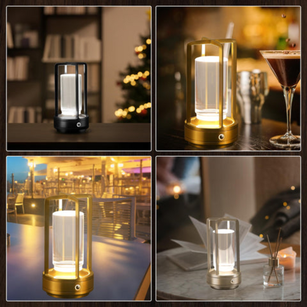 Lunora™ | Crystal Table Lamp with Touch