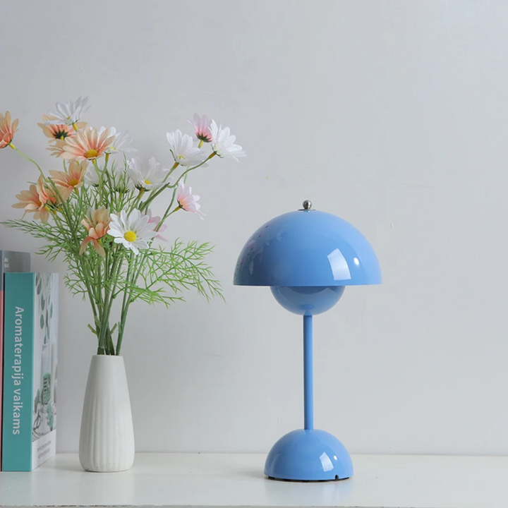 Nordévia™ | Retro Designer-Tischlampe Hellblau