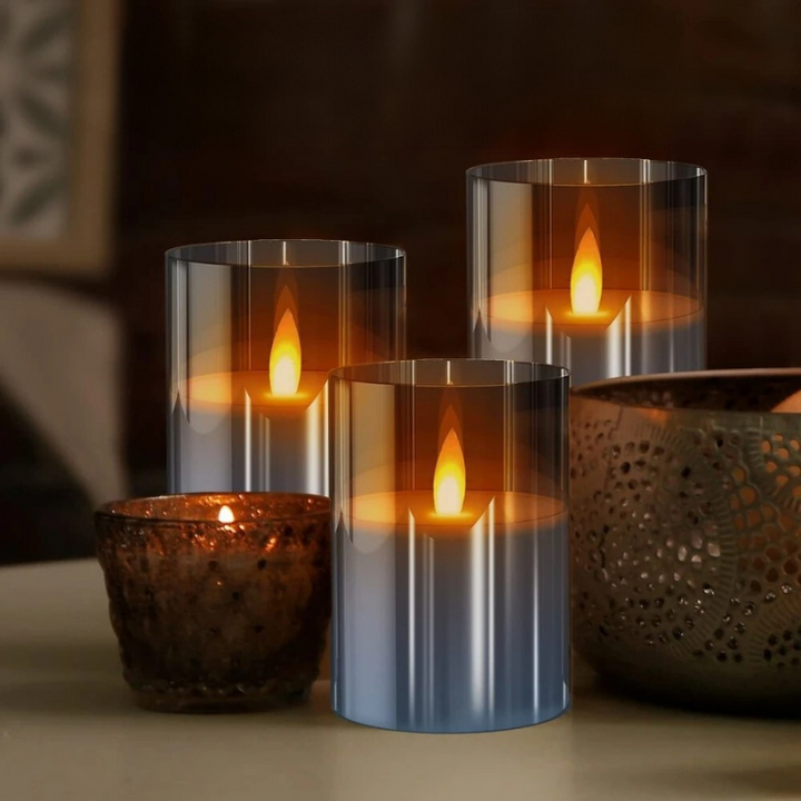 Glassflame™ | LED Kerzen-Set im Glas