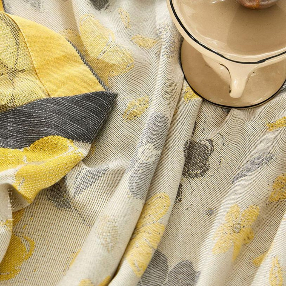 Sommerdecke aus Bambusfaser mit Ahornblättern