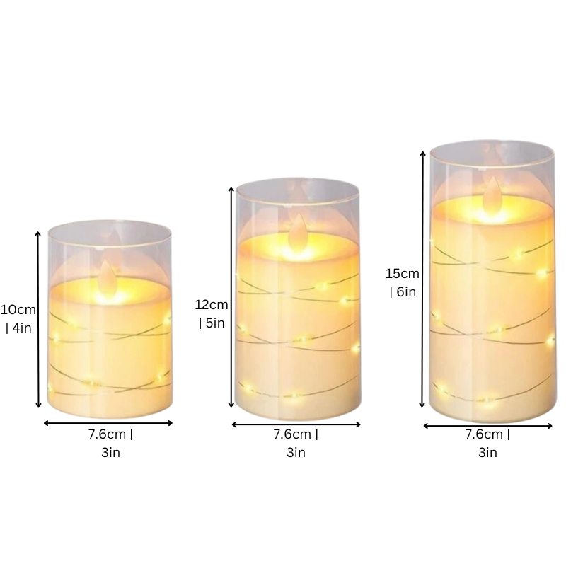 Glassflame™ | LED Kerzen-Set im Glas