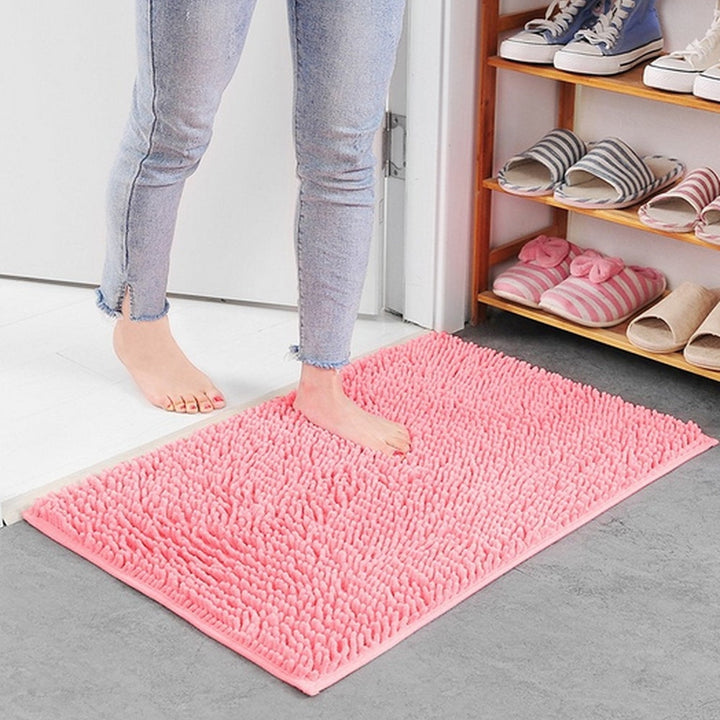 Einfarbige Chenille-Badematte