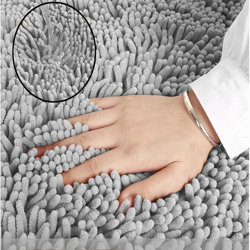 Einfarbige Chenille-Badematte