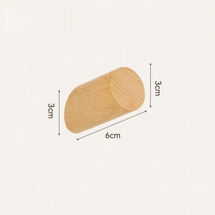 Minimalistischer Haken aus Buche