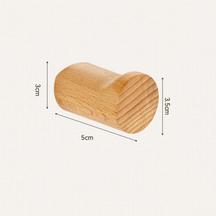 Minimalistischer Haken aus Buche