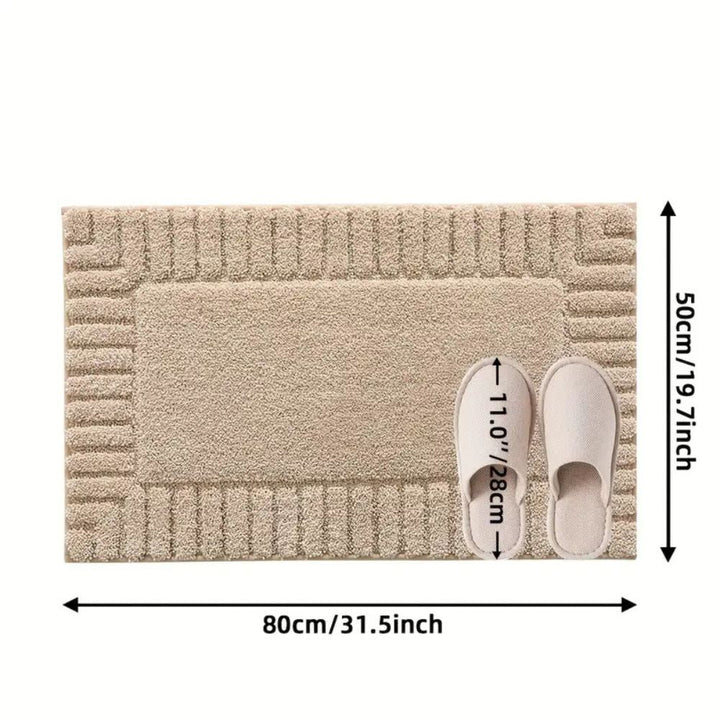 Minimalistische Badematte mit feinen Streifen