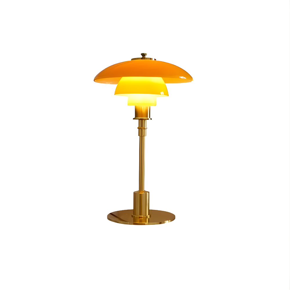 Glavora™ | Retro Glas-Design Tischlampe Bernsteinfarbenes Gold