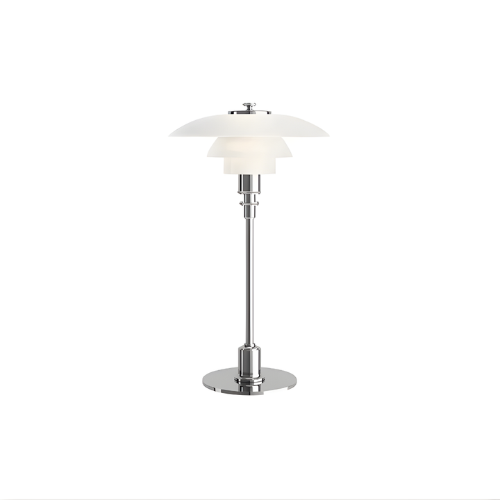Glavora™ | Retro Glas-Design Tischlampe Weißes Chrom