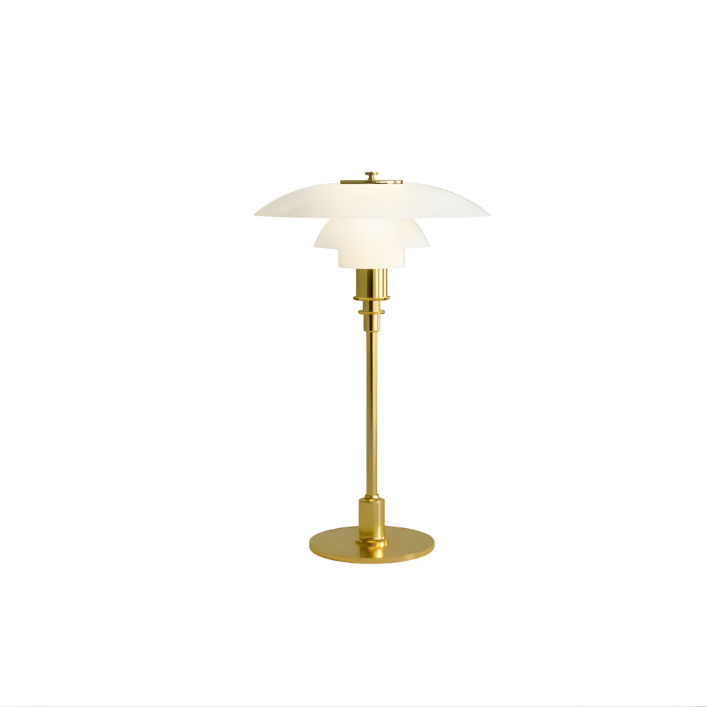 Glavora™ | Retro Glas-Design Tischlampe Weißgold