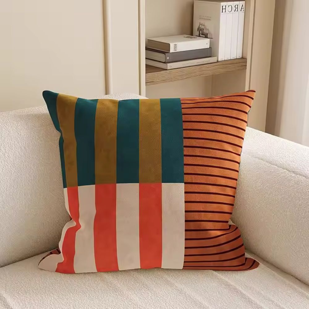 Kissenbezug mit Streifen 45 x 45 cm