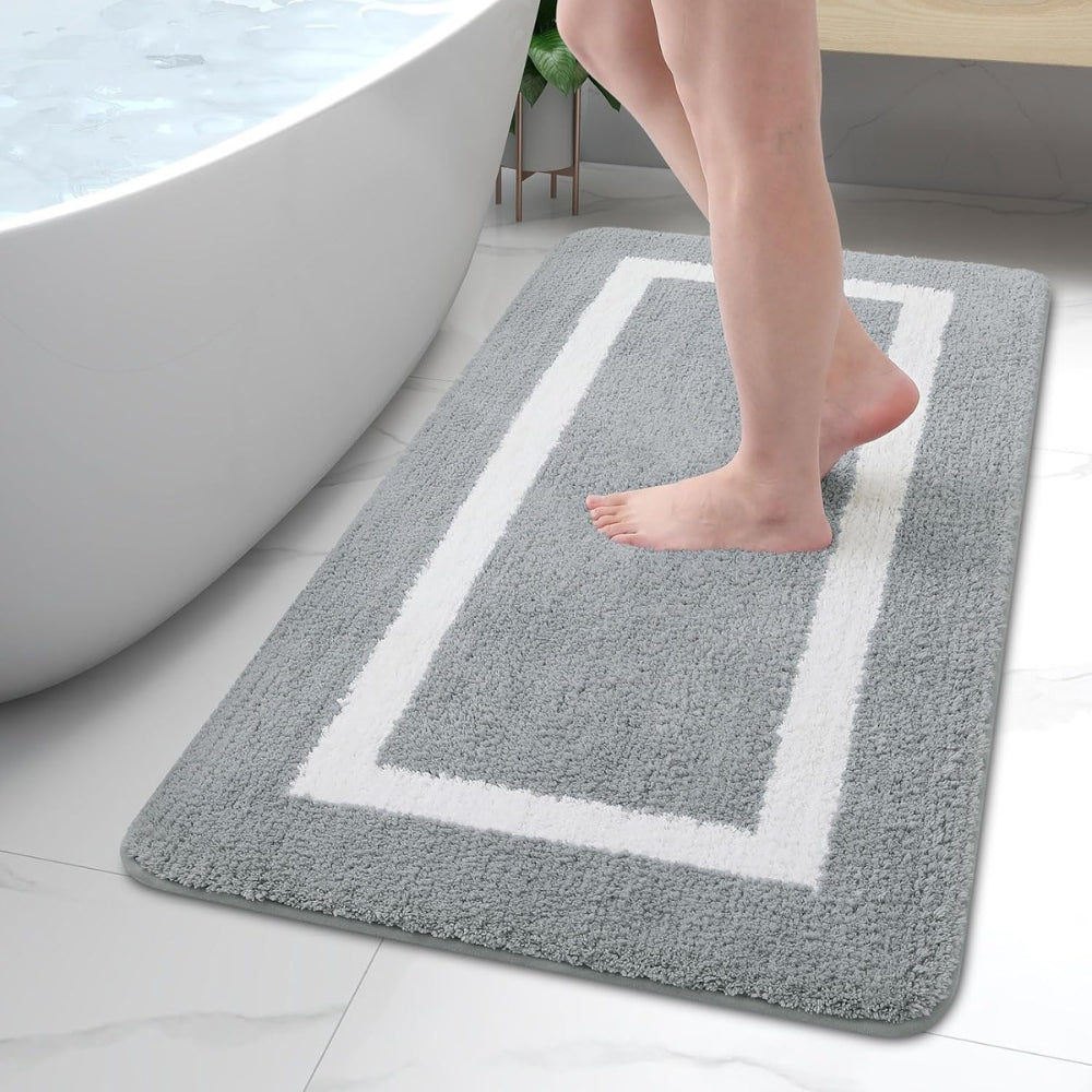 Moderner Badteppich mit Bordüre