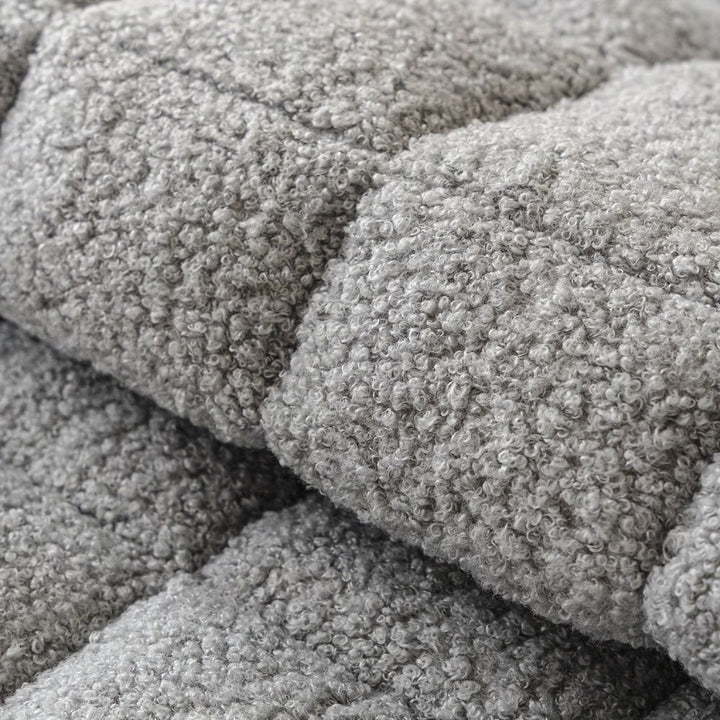 Sofadecke mit Karomuster in Bouclé-Optik