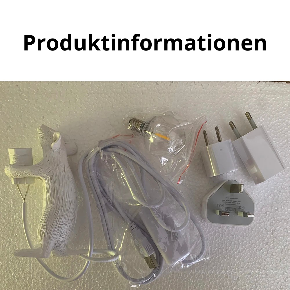 Mäuse Lampe Design – Moderne Tischlampe mit Mausfigur | Dekolampe für Wohnzimmer & Büro