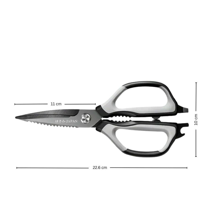 Küchenschere aus Stahl mit profiliertem Griff