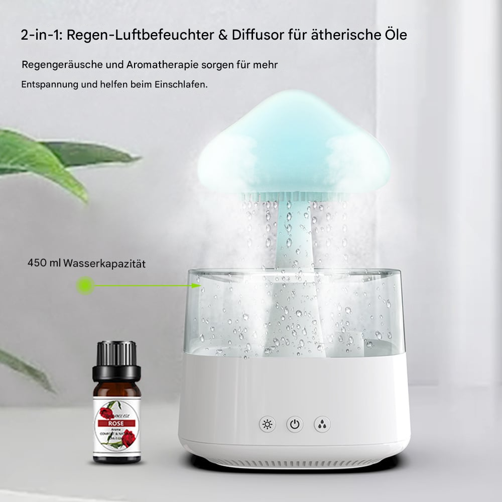 Nimbu™ | Beruhigende Regenlampe mit Duftfunktion