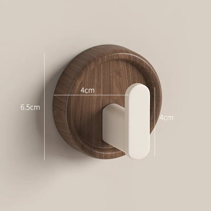 Minimalistischer Wandhaken aus massivem Nussbaum