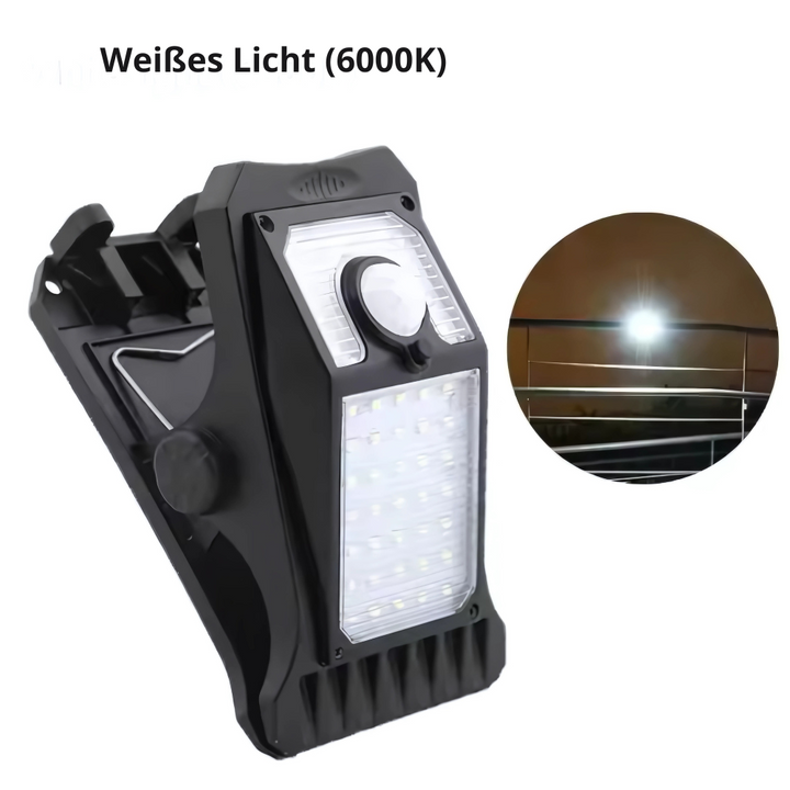 Sensolara™ | Solar-LED Wandleuchte mit Bewegungsmelder Reines Weiß