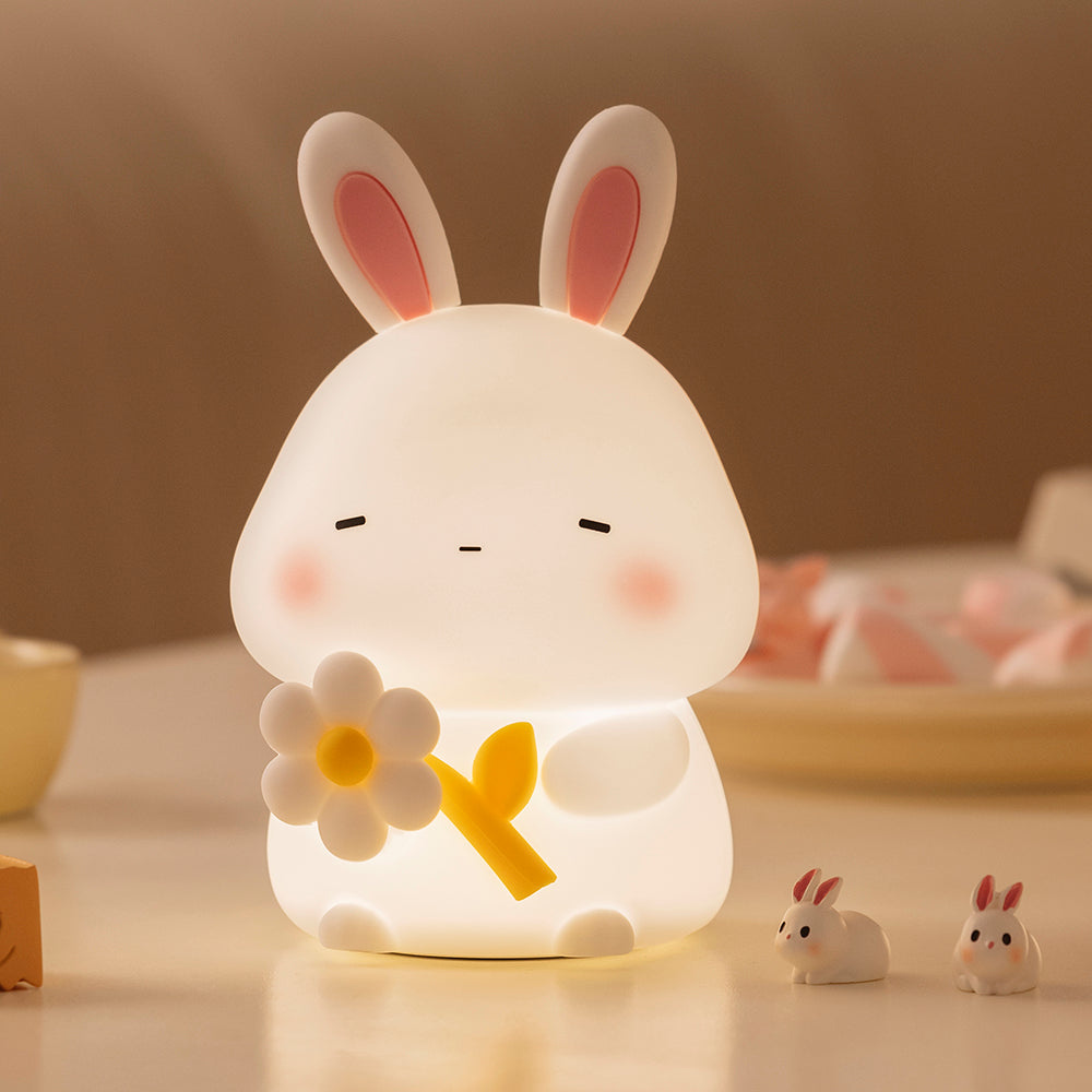 SnuggleGlow™ | LED Kinder-Nachtlicht Hasenblume