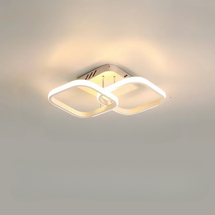 Luméora™ | Dimmbare LED-Deckenleuchte weißes Quadrat