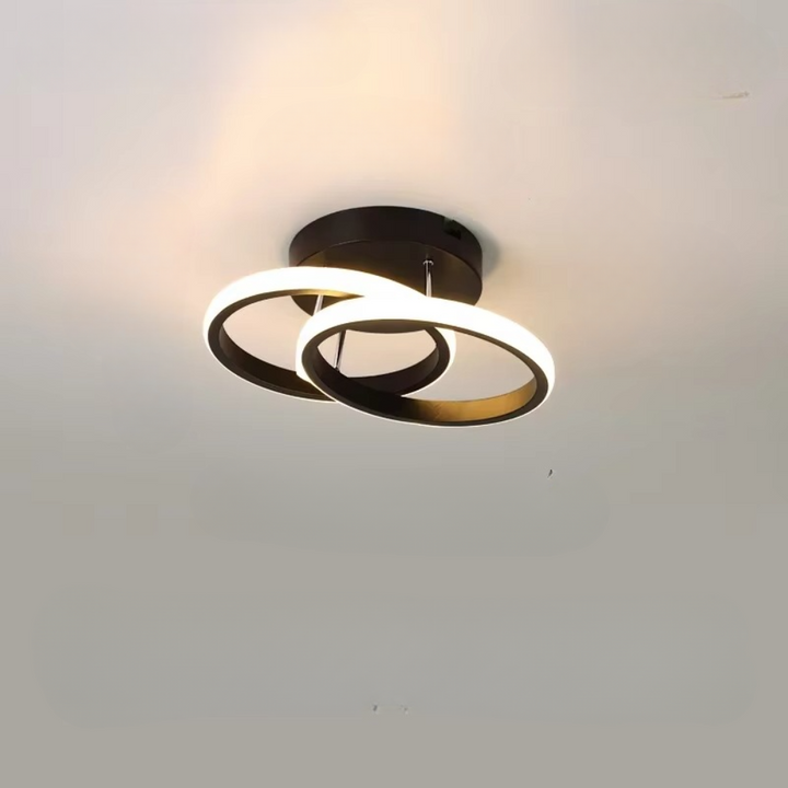 Luméora™ | Dimmbare LED-Deckenleuchte Schwarz Rund