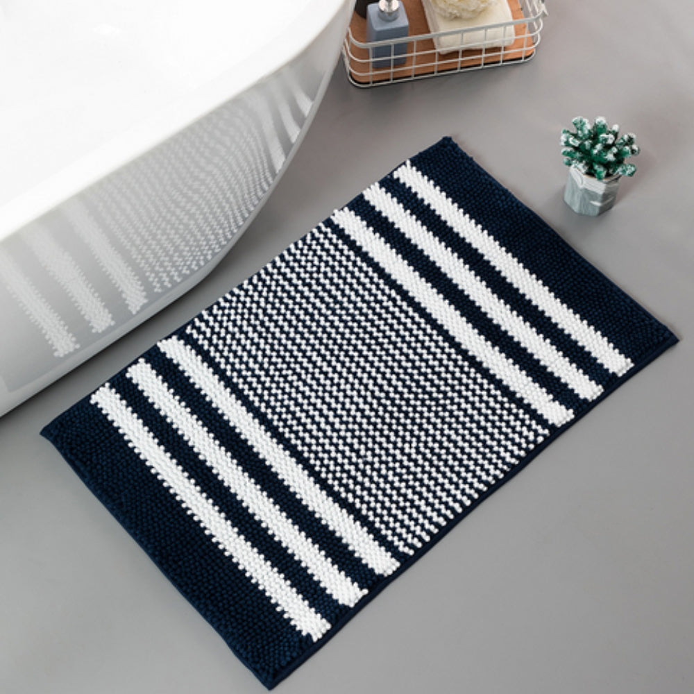 Chenille-Badematte mit Streifen