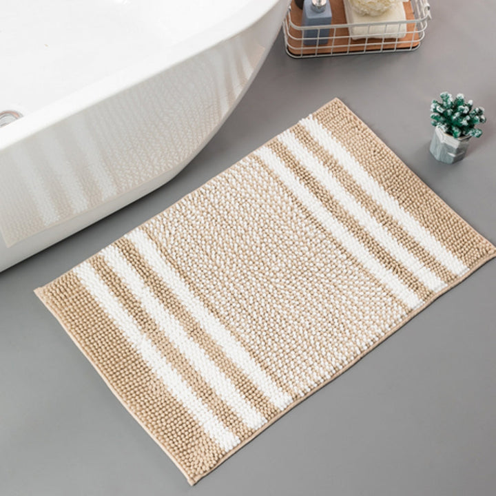 Chenille-Badematte mit Streifen