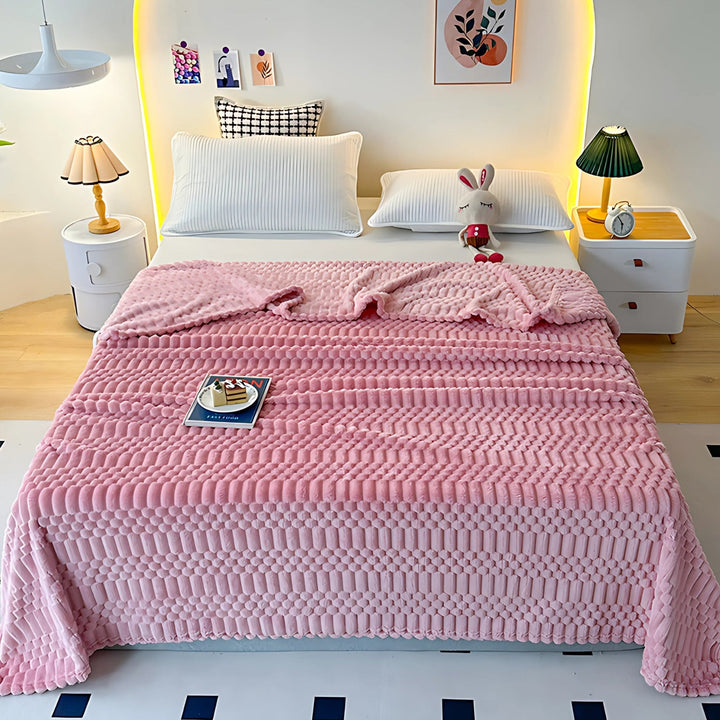 Kuscheldecke mit Reliefmuster