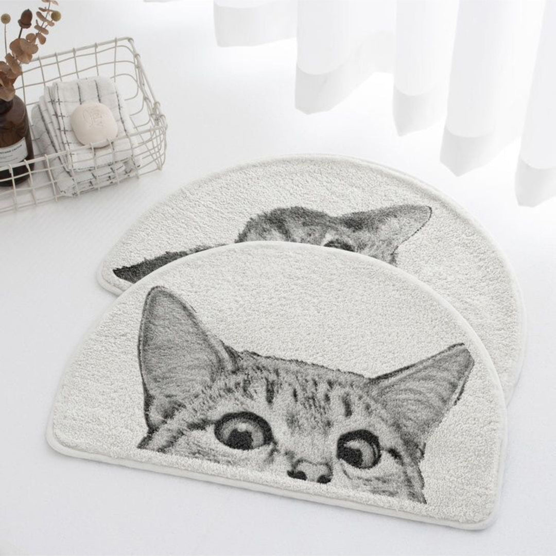 Badematte mit Katzenmotiv