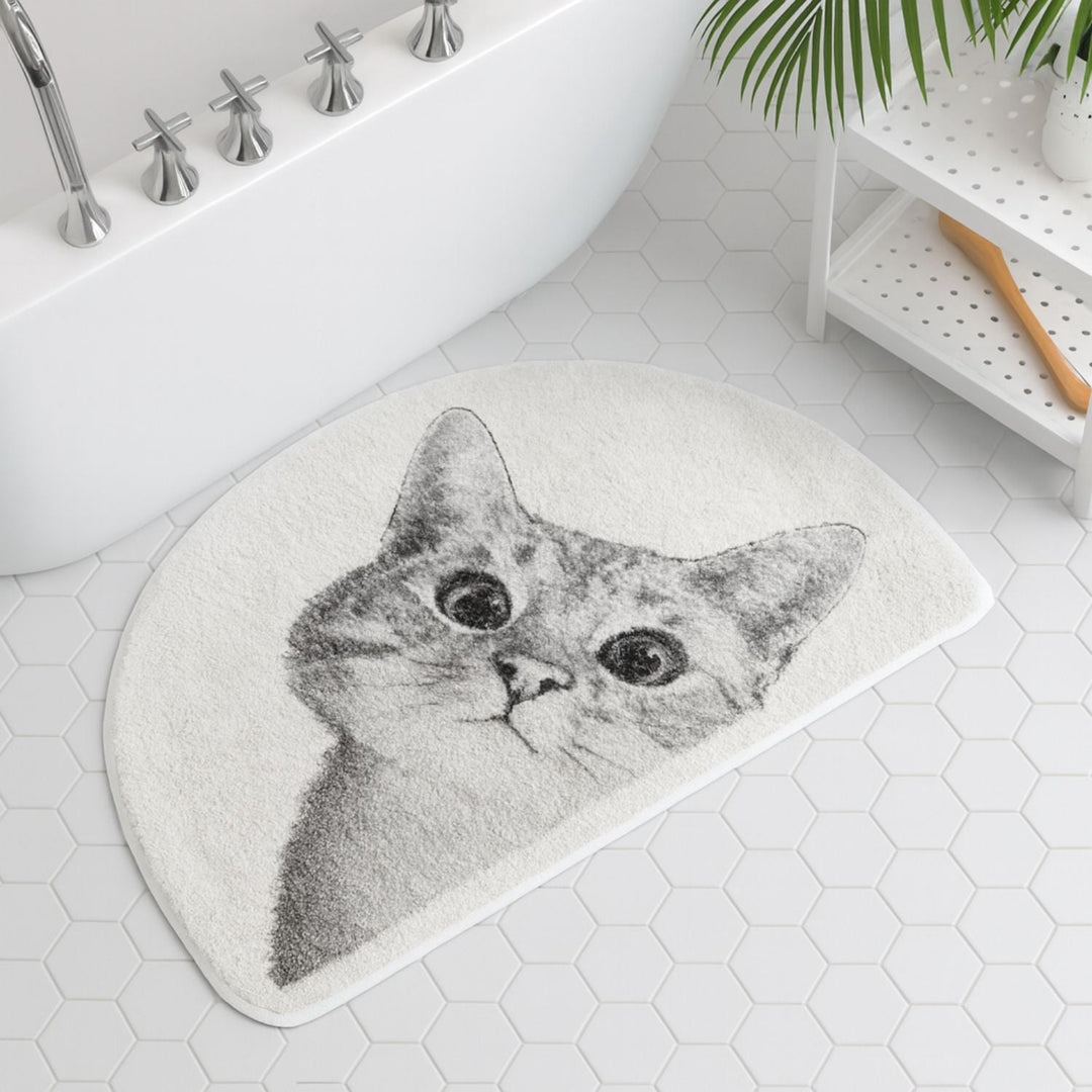 Badematte mit Katzenmotiv