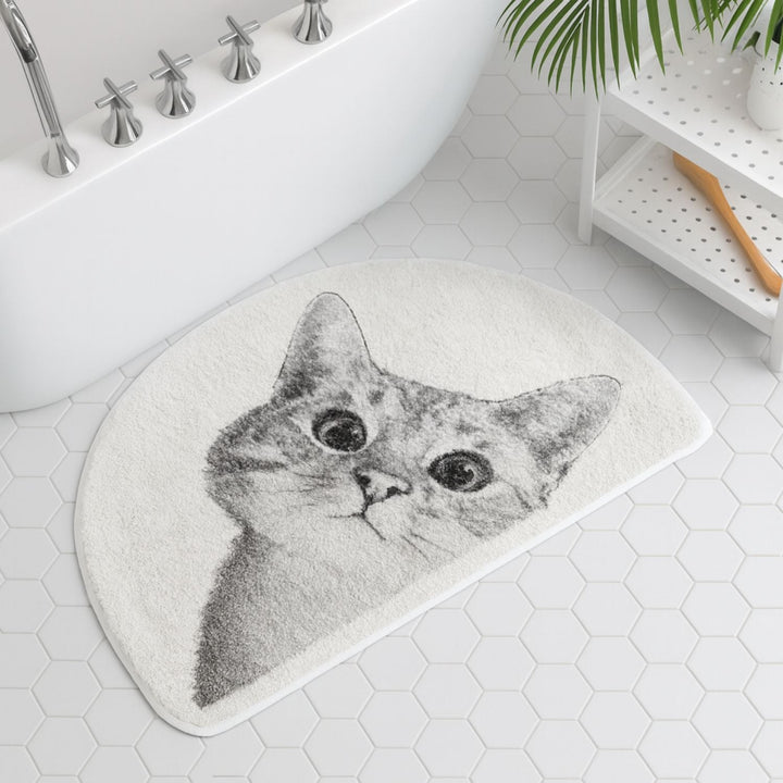 Badematte mit Katzenmotiv