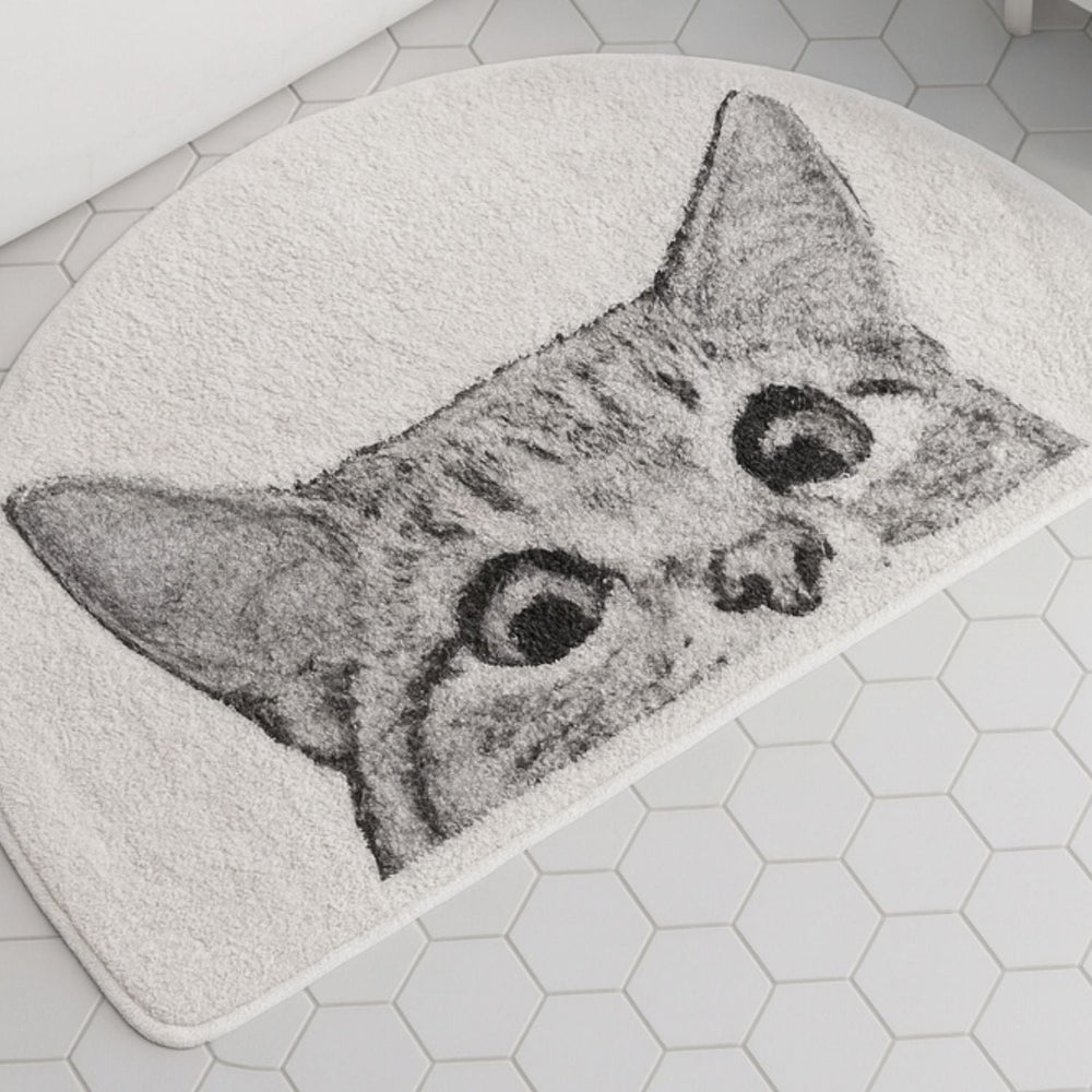 Badematte mit Katzenmotiv
