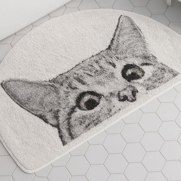 Badematte mit Katzenmotiv