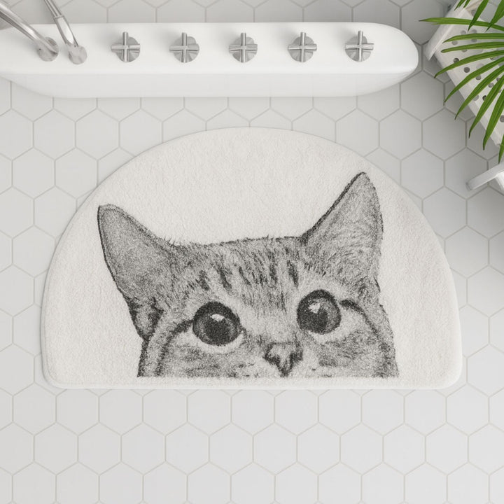 Badematte mit Katzenmotiv