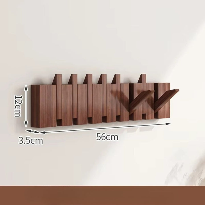 Klappbare Wandgarderobe in Klaviertasten-Optik