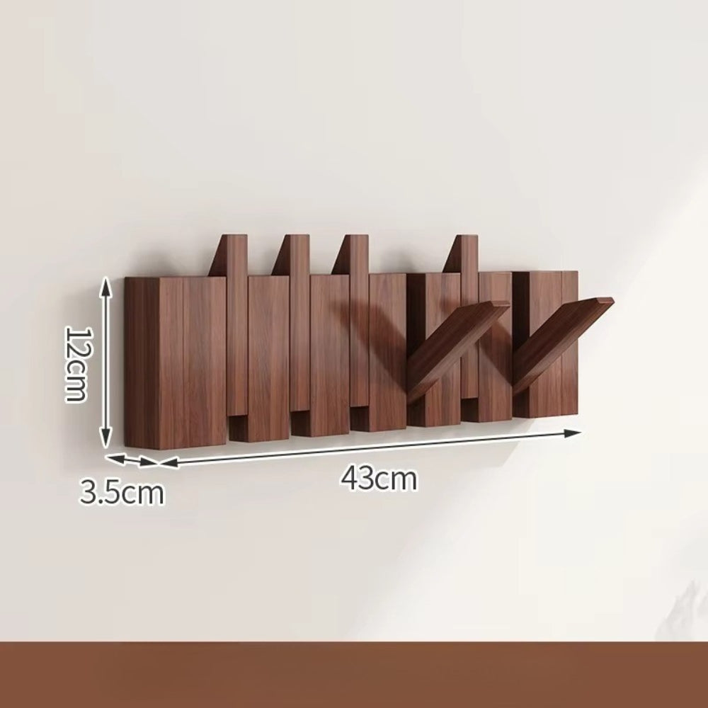 Klappbare Wandgarderobe in Klaviertasten-Optik