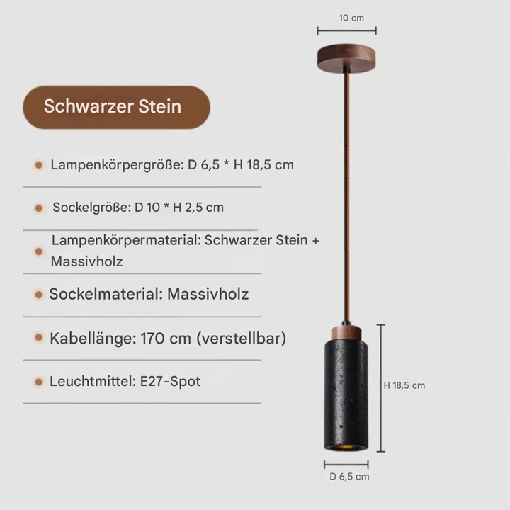 Marbéra™ | Designer Pendelleuchte aus Naturstein