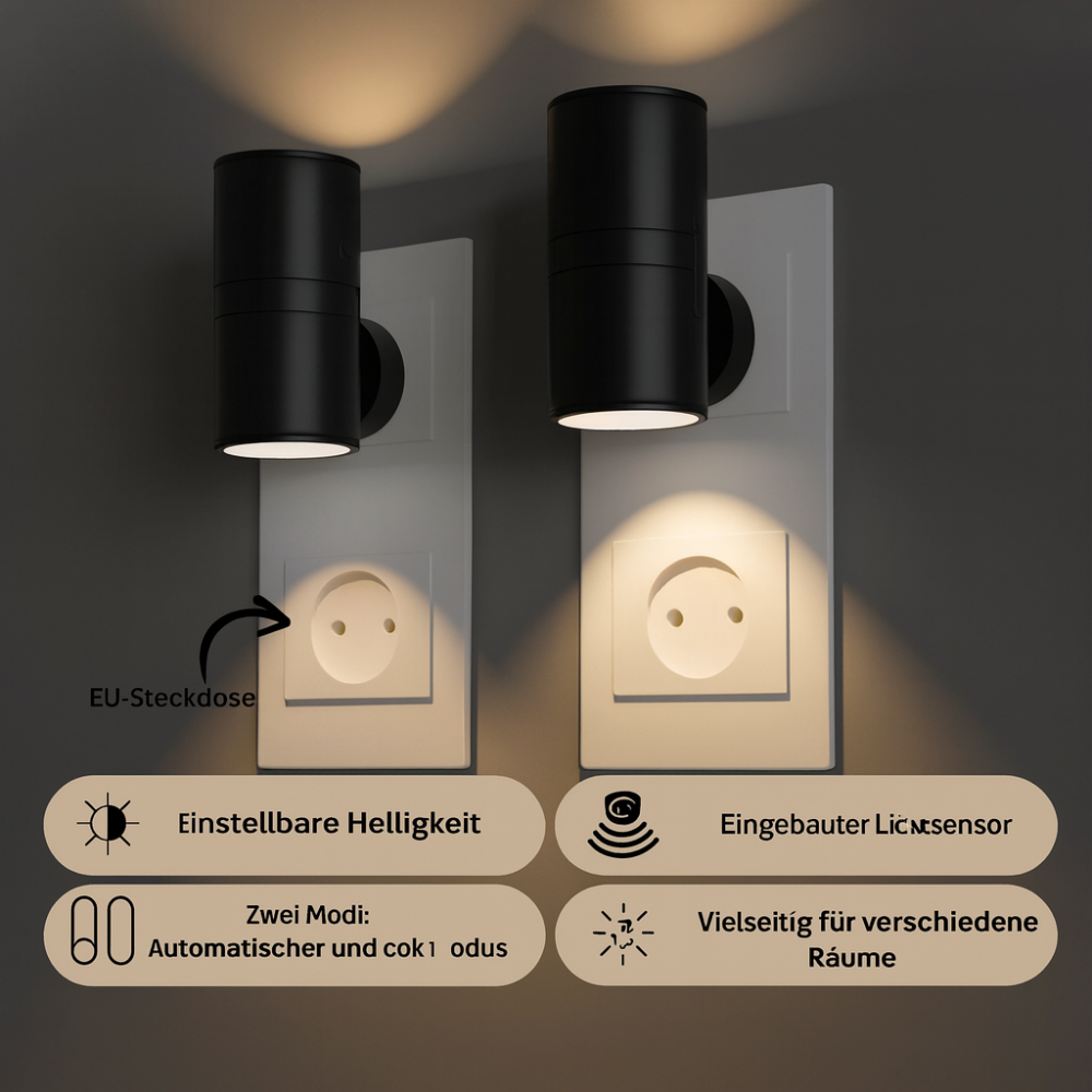 Pluglume™ | Moderne LED-Steckdosenlampe