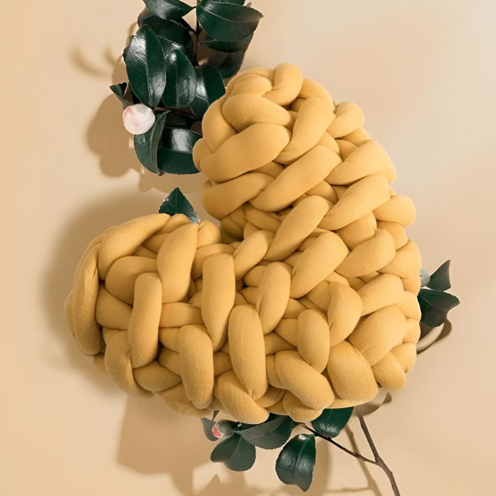 Herzförmiges Knotenkissen 28 x 27 cm