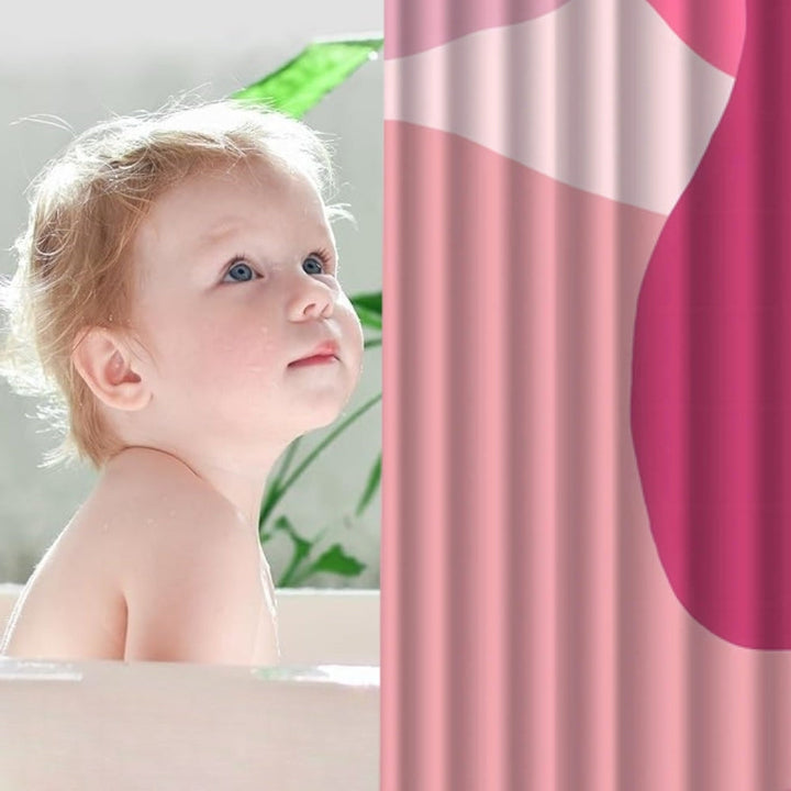Einfarbiger Duschvorhang in kräftigem Pink