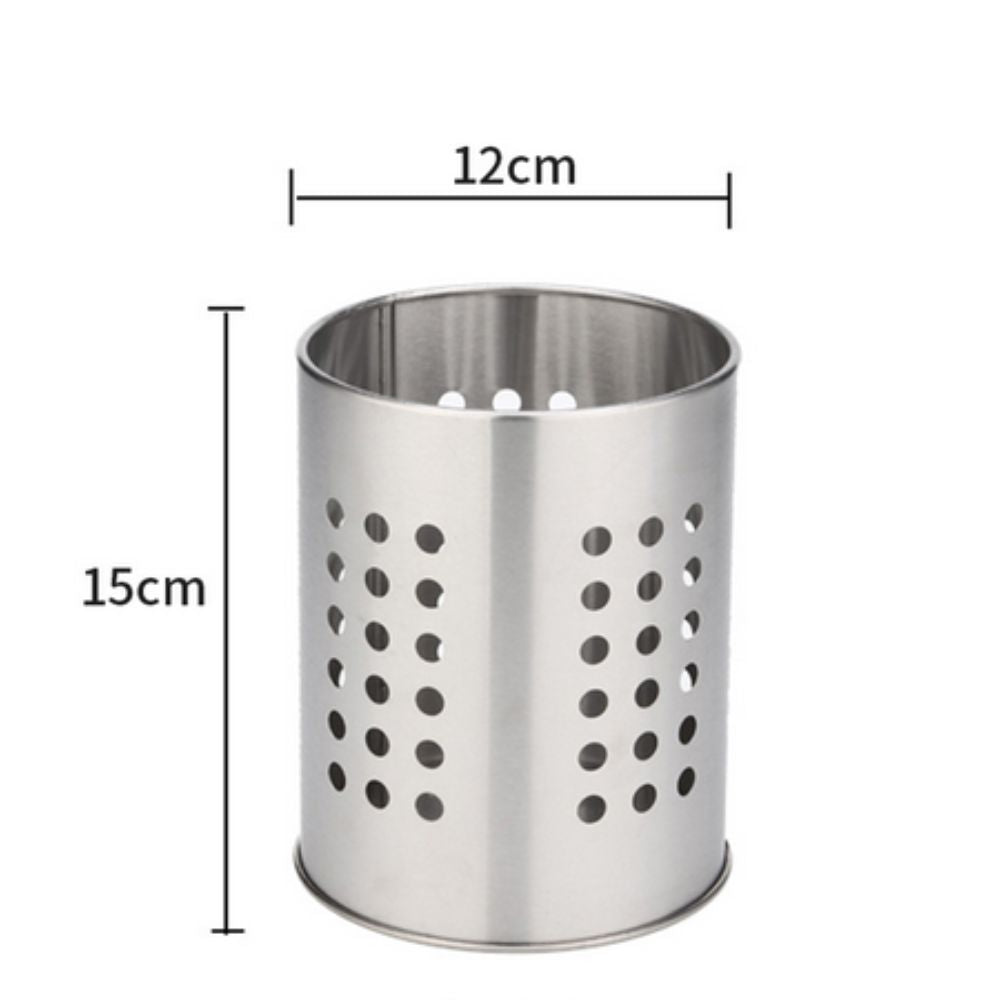 Perforierter Utensilienbehälter aus Edelstahl