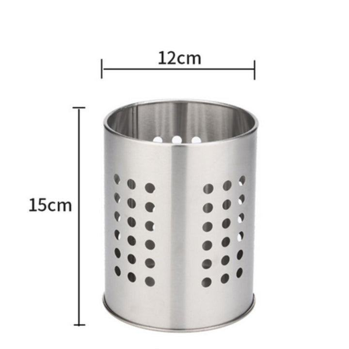 Perforierter Utensilienbehälter aus Edelstahl