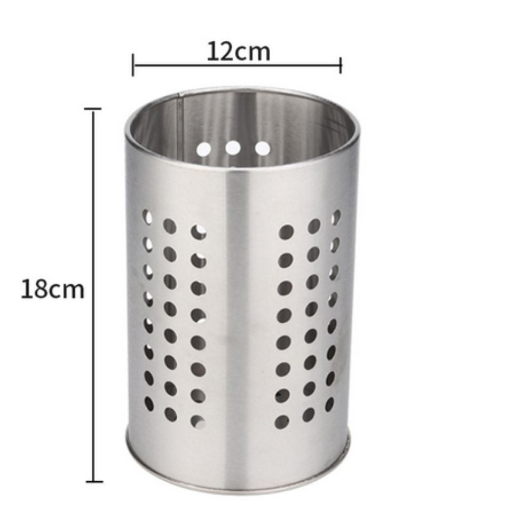Perforierter Utensilienbehälter aus Edelstahl