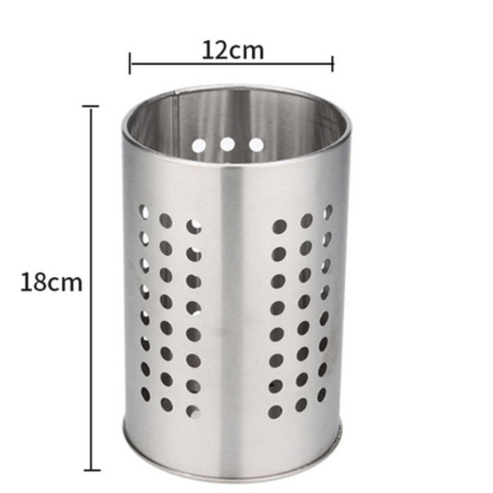 Perforierter Utensilienbehälter aus Edelstahl