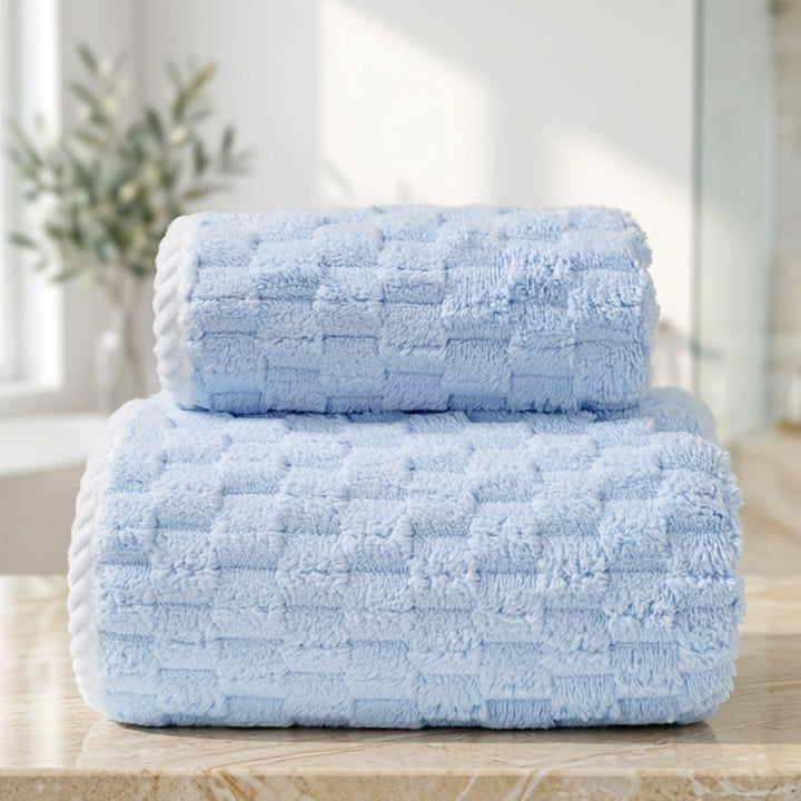 Set aus 2 Fleece-Handtüchern