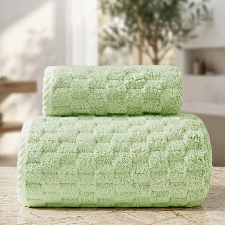 Set aus 2 Fleece-Handtüchern