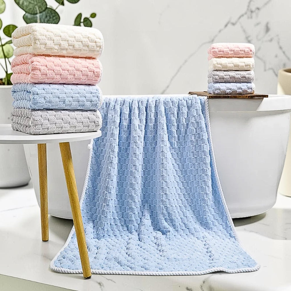 Set aus 2 Fleece-Handtüchern